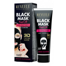 Чорна маска  пілінг  для обличчя з коензимом   Blask Mask Revuele 80 мл